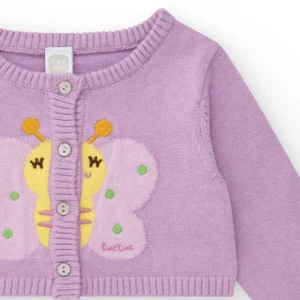 Βρεφικό Λιλά Μπολερό με Κεντημένη Μέλισσα TUC TUC - Image 3