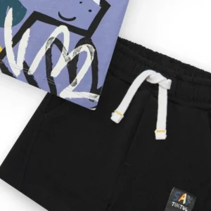 Αγορίστικο Σετ Μπλουζάκι με Δεινόσαυρο και Μαύρη Βερμούδα TUC TUC - Image 3