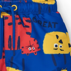 Αγορίστικο μαγιό σορτς μπλε με τροπικά ζώα TUC TUC - Image 3