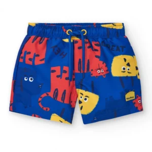 Αγορίστικο μαγιό σορτς μπλε με τροπικά ζώα TUC TUC - Image 1