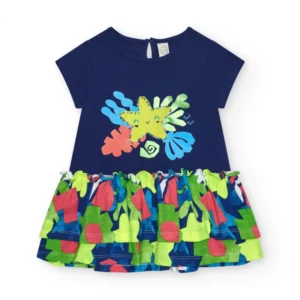 Φορεματάκι για Κορίτσια Σε Μπλε χρώμα με Λαμπερό Αστέρι TUC TUC - Image 1