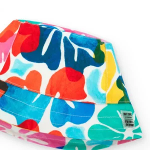 Παιδικό Καπέλο για Κορίτσια με Πολύχρωμο Λουλουδάτο Print TUC TUC - Image 3