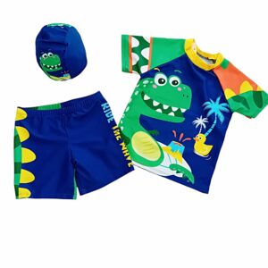 Σετ μαγιό μπλούζα, σορτσάκι, καπέλο - Image 1