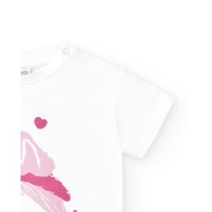 Μπλουζάκι TUC TUC λευκό με γλυκό print σε ροζ αποχρώσεις - Image 4