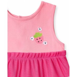 Ροζ φορεματάκι με φράουλα και βολάν TUC TUC - Image 3