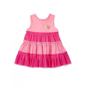 Ροζ φορεματάκι με φράουλα και βολάν TUC TUC - Image 1