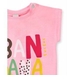 Μπλουζάκι TUC TUC ροζ με banana print - Image 3