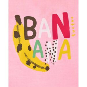 Μπλουζάκι TUC TUC ροζ με banana print - Image 4