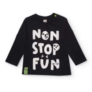 Μαύρη Μπλούζα με Print “Non Stop Fun” – TUC TUC - Image 1
