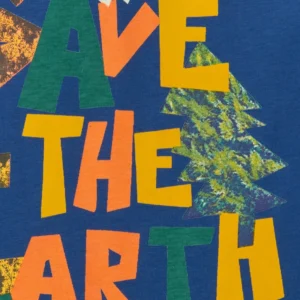 Μπλε Μπλούζα με Print “Save the Earth” – TUC TUC - Image 4