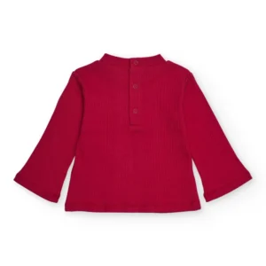 Κόκκινη Ριπ Μπλούζα με Κεντημένες Καρδιές – TUC TUC - Image 2