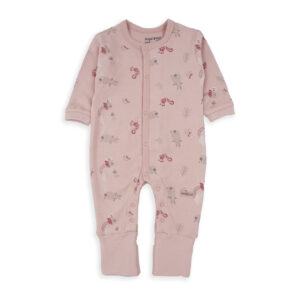 Βρεφικό Φορμάκι Ροζ με Σχέδια & Μετατρεπόμενα Μπατζάκια - Image 1