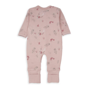 Βρεφικό Φορμάκι Ροζ με Σχέδια & Μετατρεπόμενα Μπατζάκια - Image 2