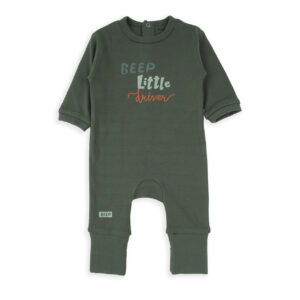 Βρεφικό Φορμάκι Πράσινο "Beep Little Driver" με Μετατρεπόμενα Μπατζάκια - Image 1