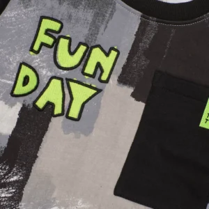 Σετ Μπλούζα και Παντελόνι Funday Μαύρο Γκρι TUC TUC - Image 3