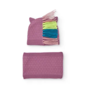 TUC TUC παιδικό σετ σκουφί & λαιμουδιά μονόκερος – Λιλά - Image 2