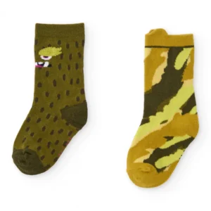 Σετ 2 παιδικές κάλτσες σε χακί αποχρώσεις TUC TUC - Image 2