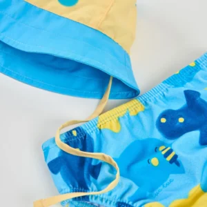 TUC TUC Βρεφικό Μαγιό Μπλε με Καπελάκι - Image 4