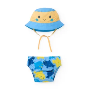 TUC TUC Βρεφικό Μαγιό Μπλε με Καπελάκι - Image 1