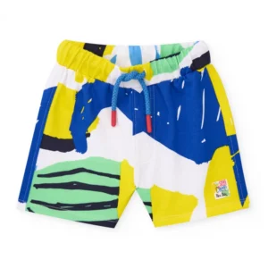 TUC TUC Παιδικό Σετ Μπλε Μπλουζάκι με Πολύχρωμο Σορτσάκι - Image 3