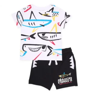 Παιδικό Σετ Μπλούζα και Βερμούδα με Καρχαρίες "Pirate" TUC TUC - Image 1