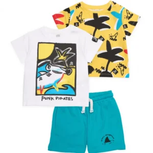 Παιδικό Σετ 3 Τεμαχίων (2 Μπλούζες & Βερμούδα) TUC TUC - Image 1