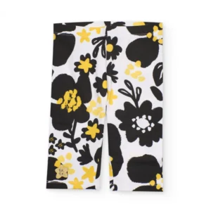 Παιδικό Σετ Μπλούζα και Κολάν Κίτρινο με Μαύρα Λουλούδια TUC TUC - Image 3