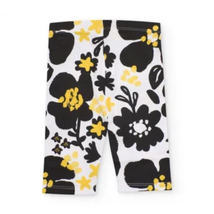 Παιδικό Σετ Μπλούζα και Κολάν Κίτρινο με Μαύρα Λουλούδια TUC TUC - Image 5