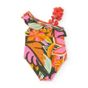 TUC TUC Παιδικό Ολόσωμο Μαγιό με Τροπικά Λουλούδια - Image 2