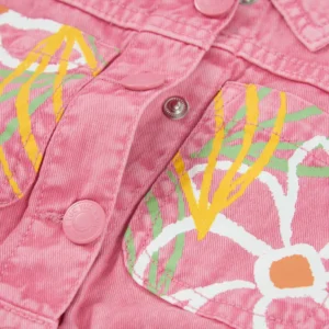 Παιδικό Τζιν Τζάκετ Ροζ με Λουλούδια TUC TUC - Image 3