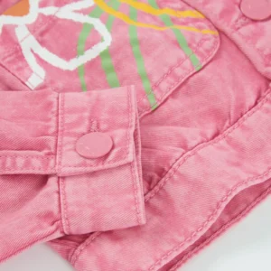 Παιδικό Τζιν Τζάκετ Ροζ με Λουλούδια TUC TUC - Image 4