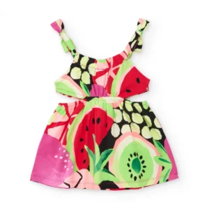 Παιδικό Φόρεμα με Πολύχρωμα Φρούτα και Ανοίγματα στη Μέση TUC TUC - Image 2