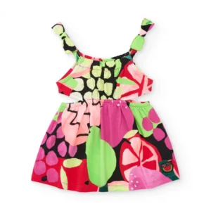 Παιδικό Φόρεμα με Πολύχρωμα Φρούτα και Ανοίγματα στη Μέση TUC TUC - Image 1