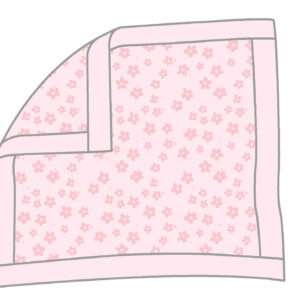 Κουβέρτα Babybol, Ροζ με Λουλουδάκια - Image 1