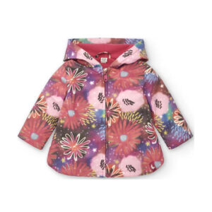 Παιδικό Αδιάβροχο Μπουφάν TUC TUC με Κουκούλα και Πολύχρωμο Floral Σχέδιο - Image 1
