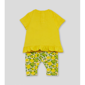 Σετ STREET MONKEY μπλουζάκι με βολάν και κολάν με λεμόνια - Image 2