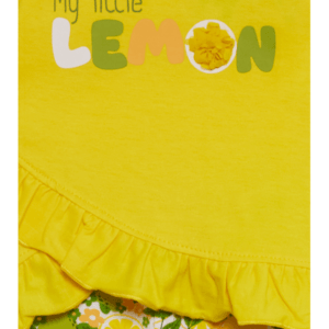 Σετ STREET MONKEY μπλουζάκι με βολάν και κολάν με λεμόνια - Image 3