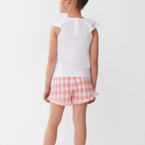 Σετ STREET MONKEY μπλουζάκι Beautiful Flowers και καρό σορτσάκι - Image 5