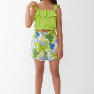 Σετ STREET MONKEY τοπ με βολάν και σορτς με λουλούδια - Image 5