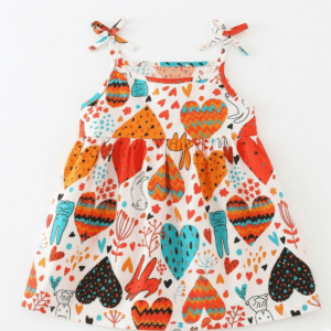Παιδικό Φόρεμα Πολύχρωμο με Καρδιές - Image 1