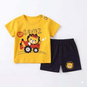 Σετ μπλουζάκι & σορτσάκι με λιονταράκι - Image 1