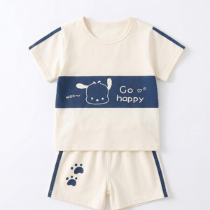 Παιδικό σετ μπλουζάκι και σορτσάκι με σχέδιο ζωάκι - Image 1