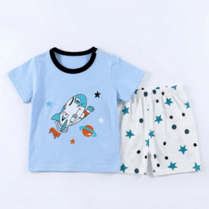 Παιδικό πιτζαμάκι με πυραυλάκι με αστέρια - Image 1