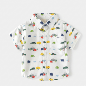 Παιδικό πουκάμισο με σχέδιο camping - Image 1