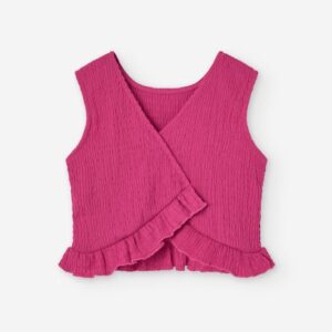 Τοπ LOSAN φούξια με σούρα και βολάν - Image 2