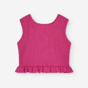 Τοπ LOSAN φούξια με σούρα και βολάν - Image 1