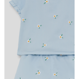 Σετ Μπλουζάκι & Σορτσάκι με Λουλουδάκια & Βολάν - Image 2