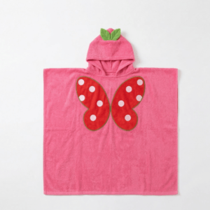 Παιδικό Πόντσο Θαλάσσης Strawberry με Κουκούλα - Image 1