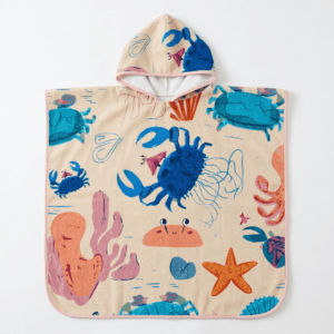 Παιδικό Πόντσο Θαλάσσης Microfiber (Μικροΐνα) με Κουκούλα - Image 1